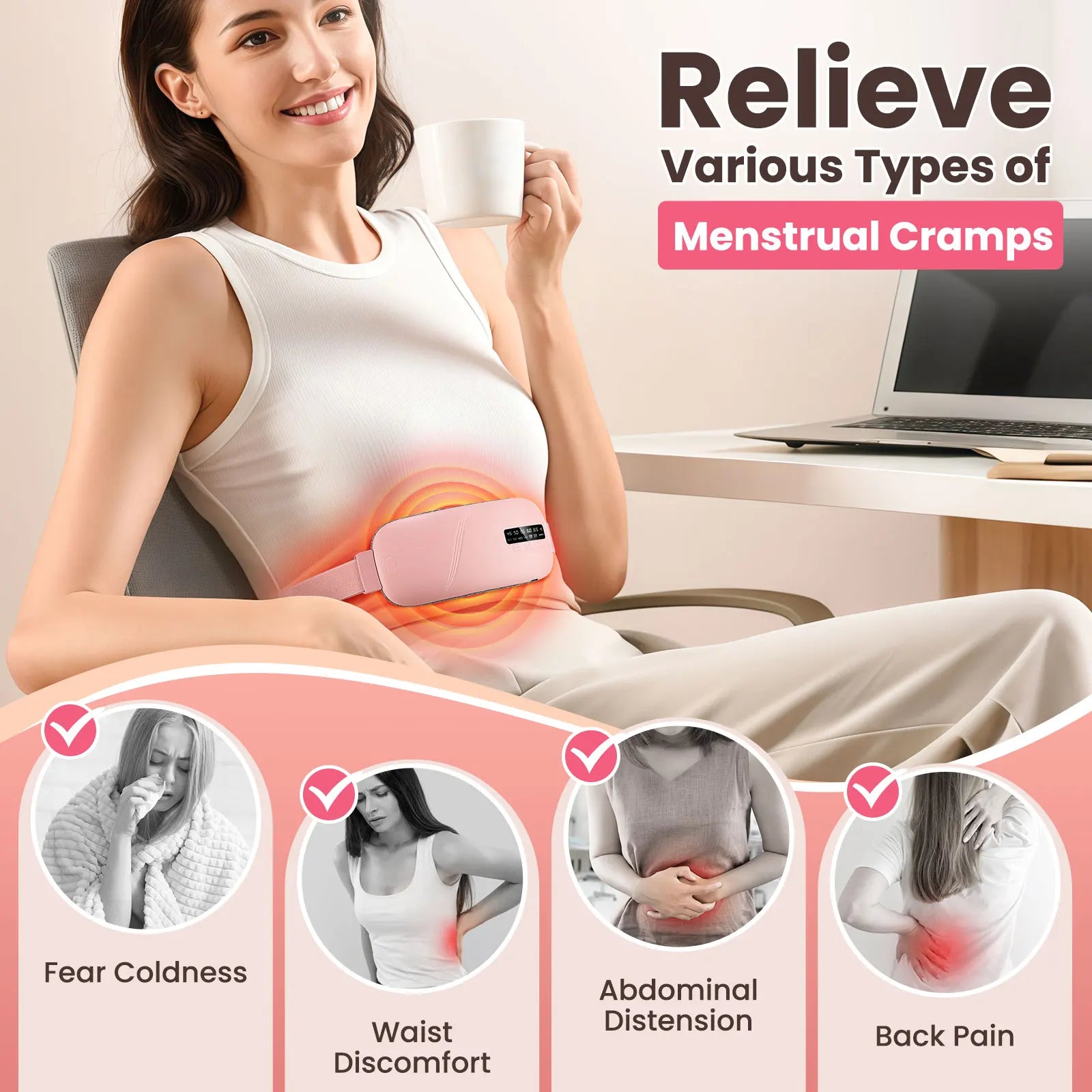 Smart Heating Massage Belt for Instant Relief